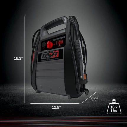 Schumacher Electric 2250A Car Battery Jump Starter and Portable Power Station, For 12V Batteries, Professional Grade, 12V DC and 2.1A USB Charging, For Automotive and Marine Batteries, DSR167