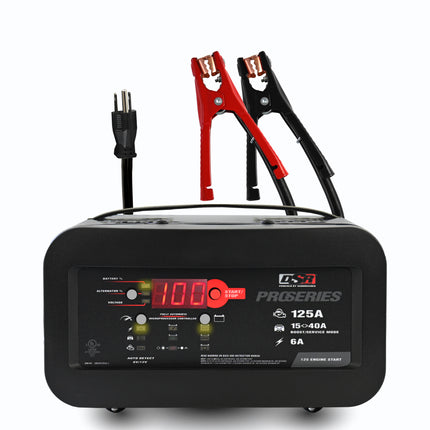 Schumacher Electric 6A Car Battery Charger and 125A Engine Starter, Maintainer, 40A Boost, Service Mode, DSR Professional Grade, For 6V/12V Automotive and Marine Batteries, DSR145