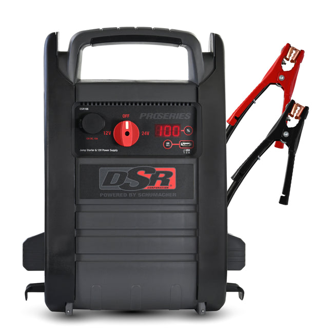 Schumacher Electric 4400A Car Battery Jump Starter and Portable Power Station, Professional Grade, 12V DC Charging and 2.1A USB Charging, For 12V/24V Automotive and Marine Batteries, DSR166