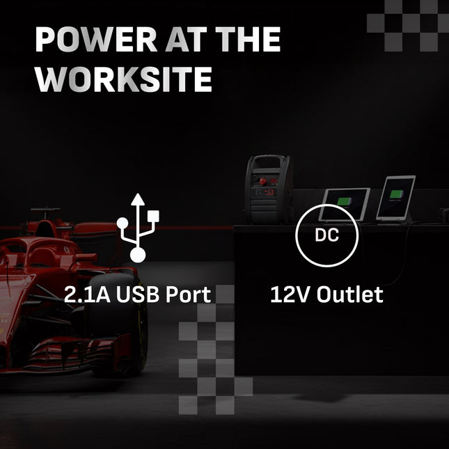 Schumacher Electric 2200A Car Battery Jump Starter and Portable Power Station, Professional Grade, 12V DC Charging and 2.1A USB Charging, For 12V Automotive and Marine Batteries, DSR165
