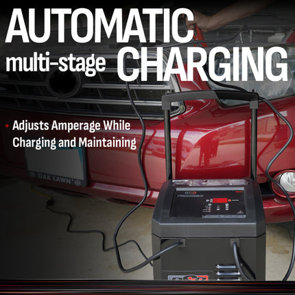 Schumacher Electric Automatic Wheeled 6A Car Battery Charger and 250A Engine Starter, 50A Boost, DSR Professional Grade, For 6V/12V Automotive and Marine Batteries, DSR131