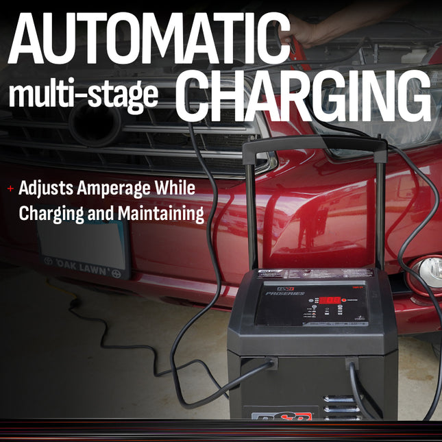 Schumacher Electric Automatic Wheeled 6A Car Battery Charger and 250A Engine Starter, 50A Boost, DSR Professional Grade, For 6V/12V Automotive and Marine Batteries, DSR131